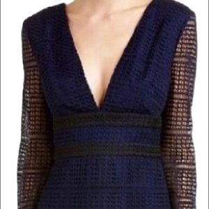 Diane Von Furstenberg navy/ black lace dress